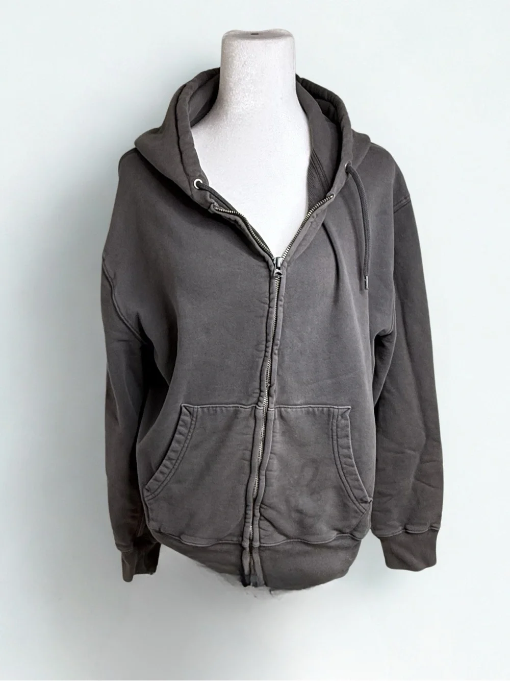 J. Crew Men's Charcoal Gray Full-Zip Hoodie